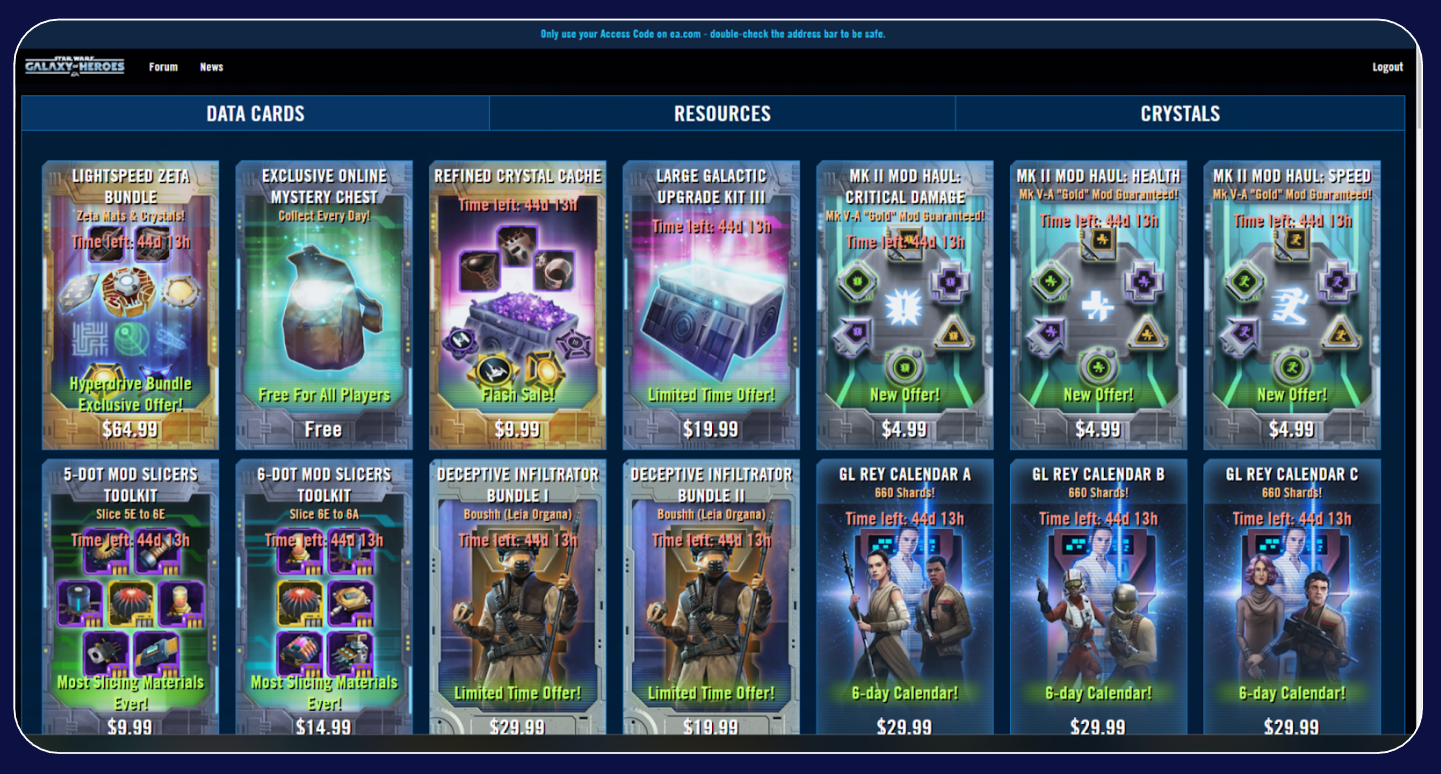 SWGoH Web Store: Elevating Your Gaming Experience