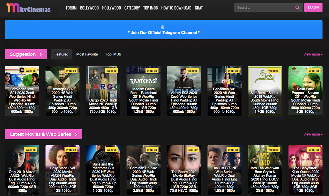 mkvCinemas.com: Enjoy Bollywood, Hollywood, Hindi, Cartoon Animation, TV Shows, and Web Series on PC and Smartphone