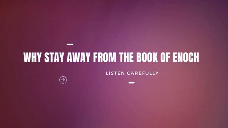 Why Stay Away from the Book of Enoch: Unveiling Controversies and Concerns