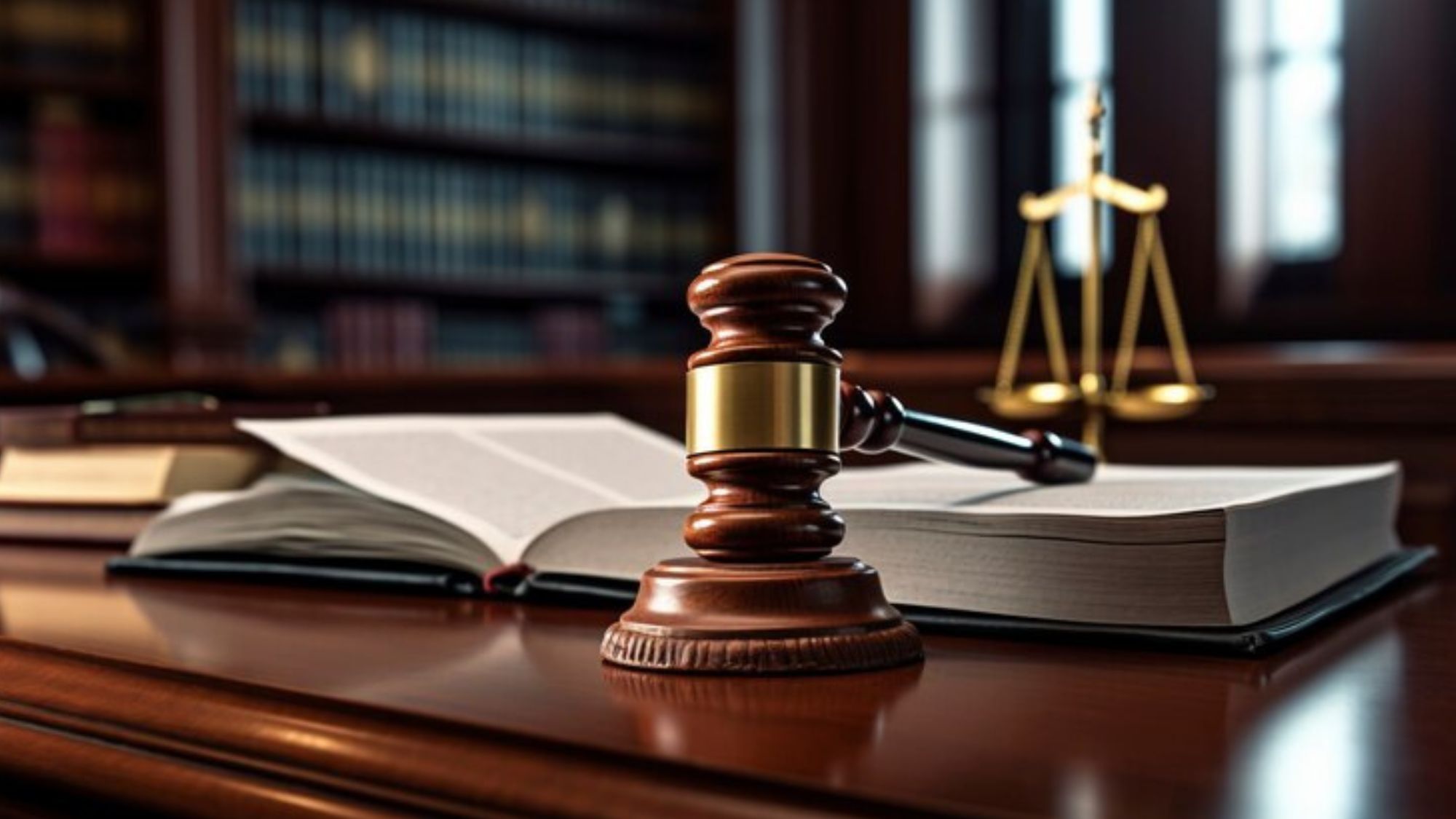 A courtroom showcasing custody hearing