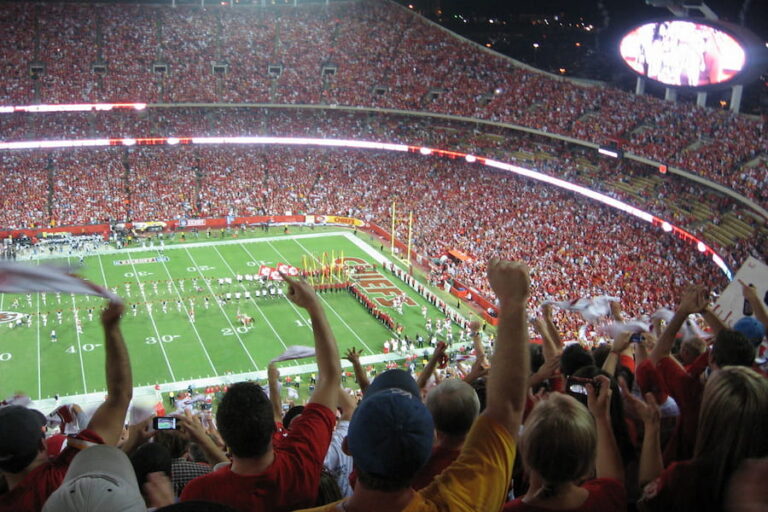 Enjoying a Football Game with Friends