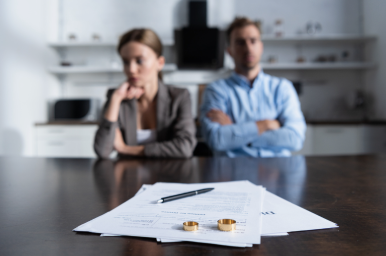 Couple awaiting the process of divorce case