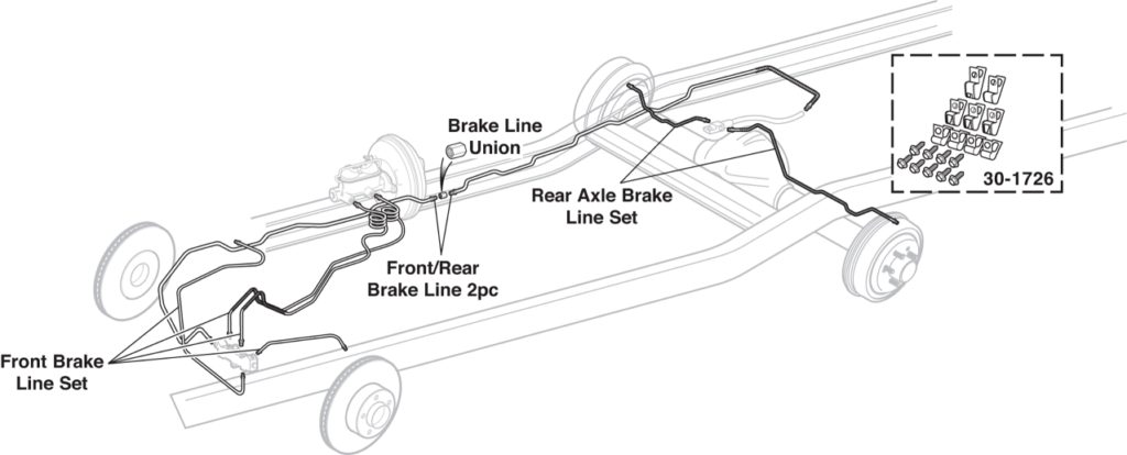 73 Nissan 620 Pickup Pre Bent Brake Lines
